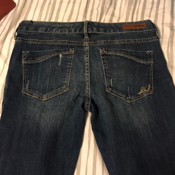 Express Barely boot distressed jeans (6LONG) - Picture 3 of 4